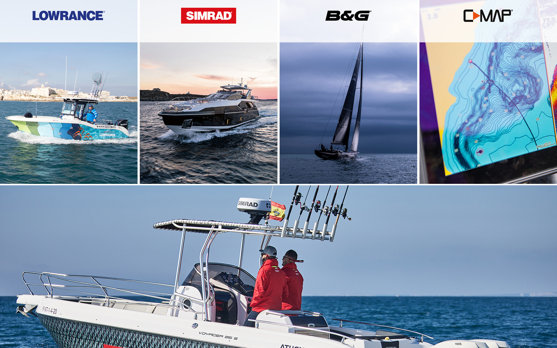 B&G, C-MAP, Lowrance, Simrad